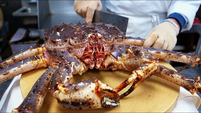 'New York City Food - GIANT ALASKAN KING CRAB Cooked Three Ways Park Asia Brooklyn Seafood NYC'