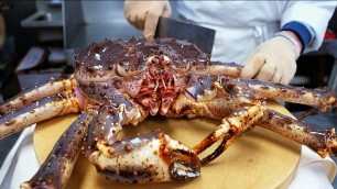 'New York City Food - GIANT ALASKAN KING CRAB Cooked Three Ways Park Asia Brooklyn Seafood NYC'