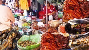 'Asian Street Food - Travel Around Cambodian Market In Phnom Penh'