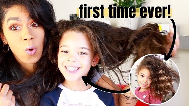 'HOW I STRAIGHTENED HER CURLY HAIR: Mixed Curly Hair Care for Kids'