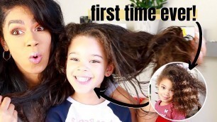 'HOW I STRAIGHTENED HER CURLY HAIR: Mixed Curly Hair Care for Kids'