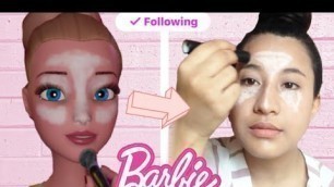 'Tried Following A  Barbie Vlogs Makeup Tutorial / Deer DIY Makeup tutorial barbie'