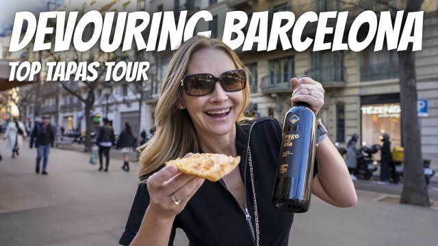 'Barcelona Best Tapas Tour! Walking Food + Travel Tour—Tapas, Street Food, Market—4k Spain Vlog 2022'