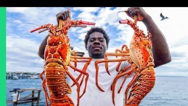 'Bahamas MEGA-SIZED Lobster!! Carribean\'s Eye-Popping Seafood!!'