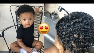 'Baby Boy Natural Curly Hair Routine !'