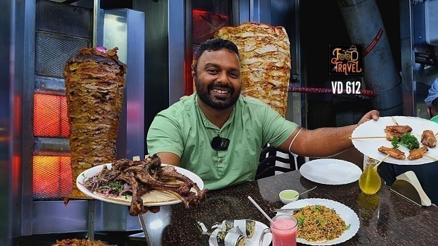 'മട്ടൺ റിബ്‌സും മിന്നാമിന്നി സർബത്തും | Mutton Ribs + Falafel Shawarma | Hotel Haji Ebrahim Shawarma'