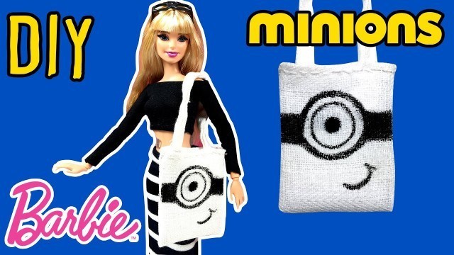 'DIY - How to Make Barbie Doll Minions Bag - Barbie Tote Bag -Making Kids Toys'