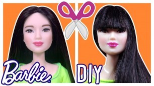 'DIY - How to Cut Barbie Doll Hair Bangs - Barbie Hair Tutorial - Making Kids Toys'