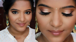 'தமிழில்-Simple Beginner Friendly Wedding Guest Makeup Look on Dusky SKIN-TTT❤️'