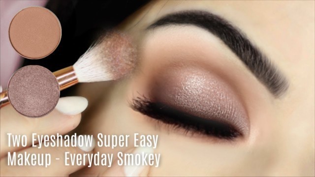 'Beginners Eye Makeup Tutorial Using One Matte and One Metallic | How To Apply Eyeshadow'